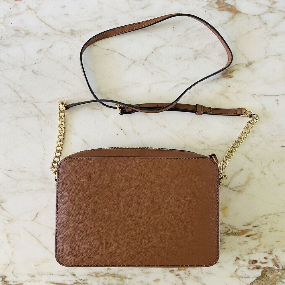MICHAEL KORS Jet Set Item Luggage Leather Zip Chain East West Crossbody Bag - Picture 6 of 11
